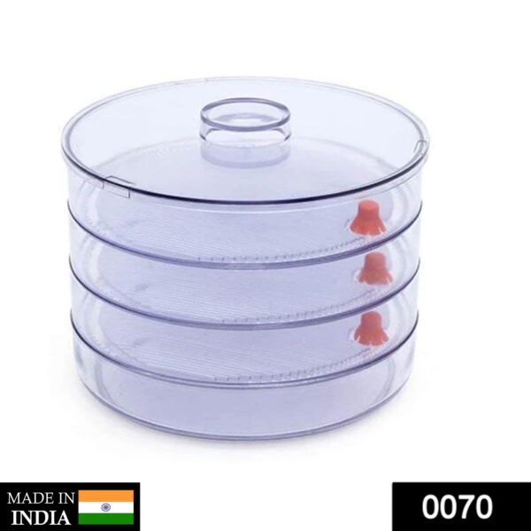 0070 Plastic 4 Compartment Sprout Maker, White Your Brand