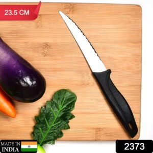 2373 Stainless Steel knife and Kitchen Knife with Black Grip Handle.