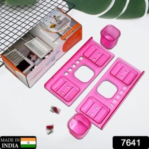 7641 Shop a wide range of bathroom ware products from Pure Source India, in this pack there coming 4in1 glass soap dish, which is suitable to use on stand .It is having unique design of products will enhance beauty of your bath room.