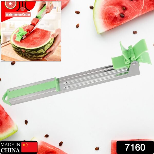 7160 Stainless Steel Washable Watermelon Cutter Windmill Slicer Cutter Peeler for Home/Smart Kitchen Tool Easy to Use
