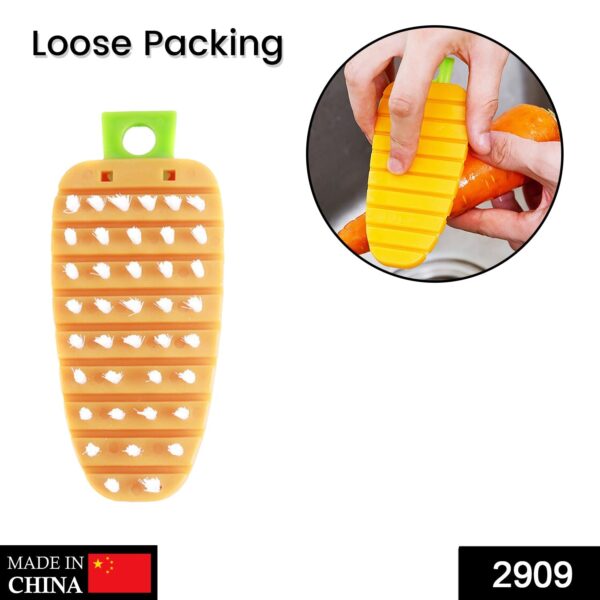 2909 Vegetable Scrubbing Brush, Vegetable Scrubber Nonâ€‘Toxic Fruit Brush Carrot Shape Vegetable Brush for Potato for Vegetable