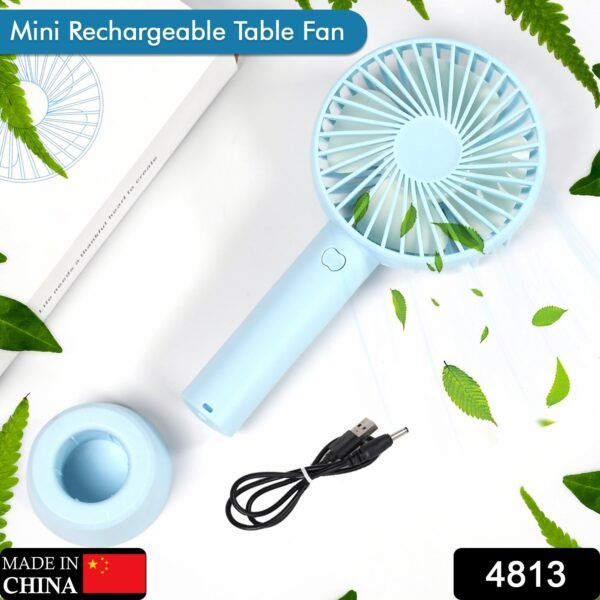 4813 PORTABLE CLASSIC HAND FAN TABLE FAN 3 STEP SPEED SETTING FAN PERSONAL DESK FAN SUITABLE FOR OFFICE , SCHOOL & HOME USE