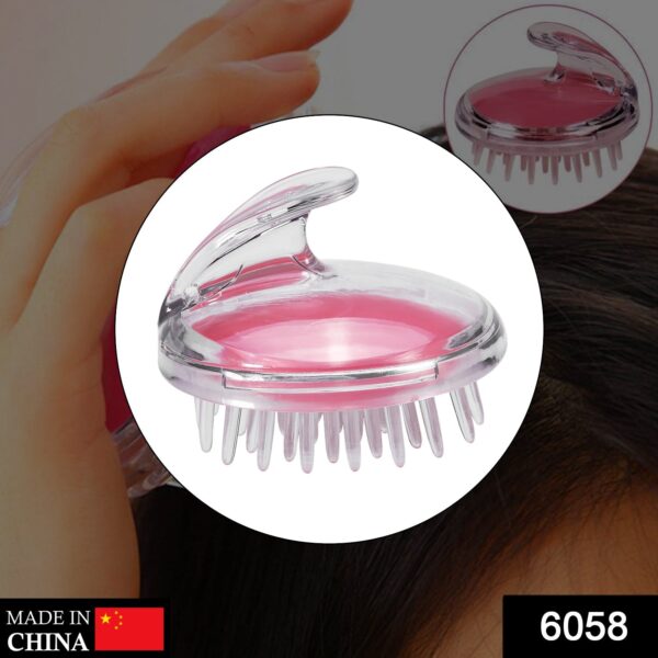 6058 Silicone Head Massager used in all kinds of places like household and official places for unisexul use over head massage and all.