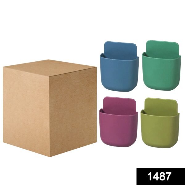 1487 Wall Mounted Storage Case with Mobile Phone Charging Holder