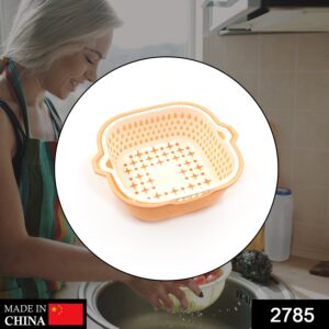 2785 2 In 1 Basket Strainer To Rinse Various Types Of Items Like Fruits, Vegetables Etc.