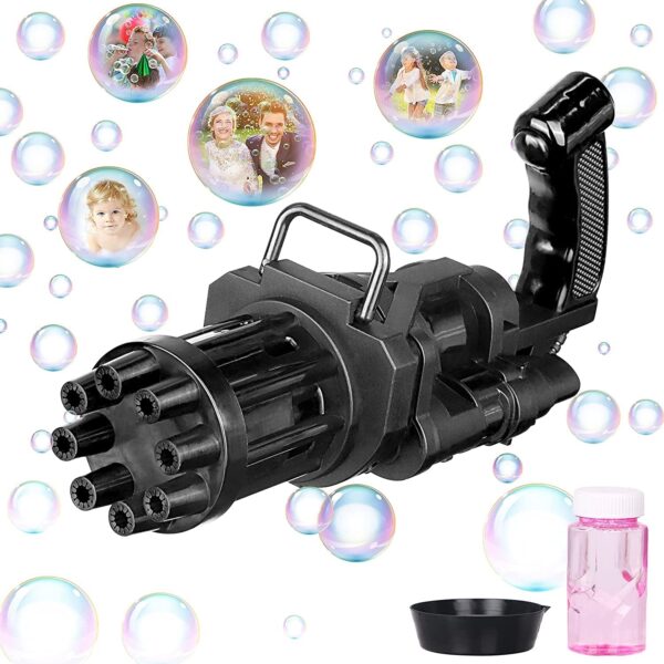 8028  8-Hole battery operated Bubbles Gun Toys for Boys and Girls (1Pc Only)