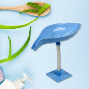 4084 Soap Holder Leaf-Shape Self Draining Soap Dish Holder, With Suction Cup Soap Dish Suitable for Shower, Bathroom, Kitchen Sink