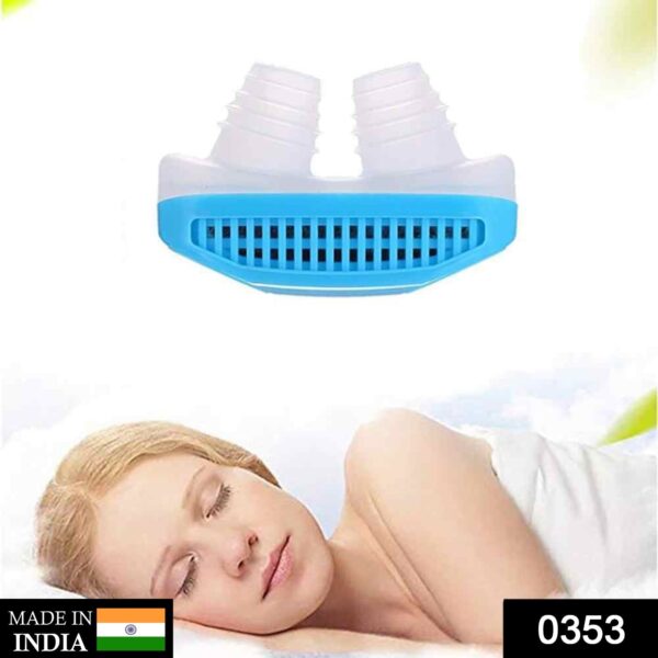 0353 - 2 in 1 Anti Snoring and Air Purifier Nose Clip for Prevent Snoring and Comfortable Sleep