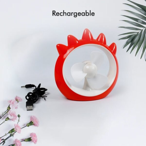 7713  MINI DESKTOP FAN RECHARGEABLE TABLE FAN HANDHELD FAN USB FAN DESK FAN COOLING FAN FOR HOME , OFFICE , CAR, & MULTI USE FAN