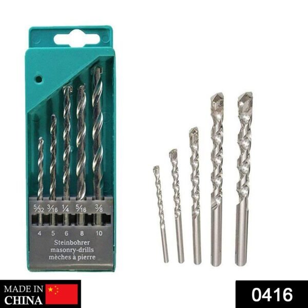 0416 Metal Drill Bit Set (Multicolor, 5-Piece)