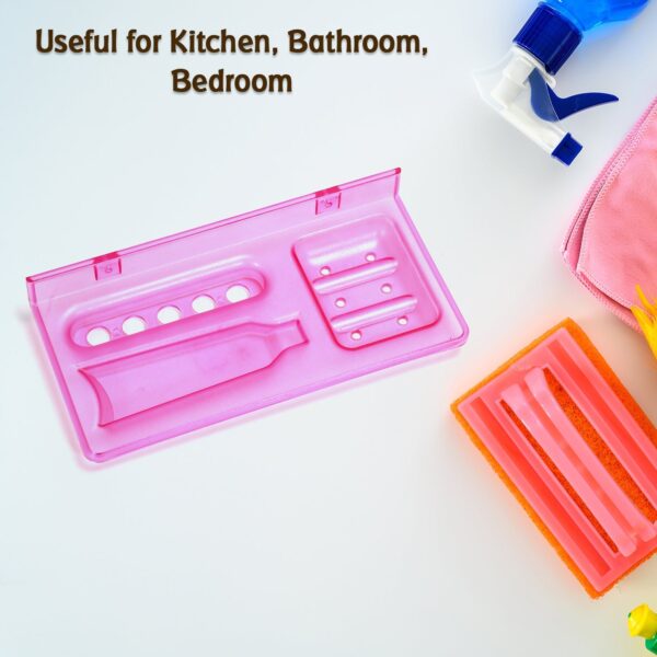 7645 3in1 Soap And Tubedish Tray For Bathroom