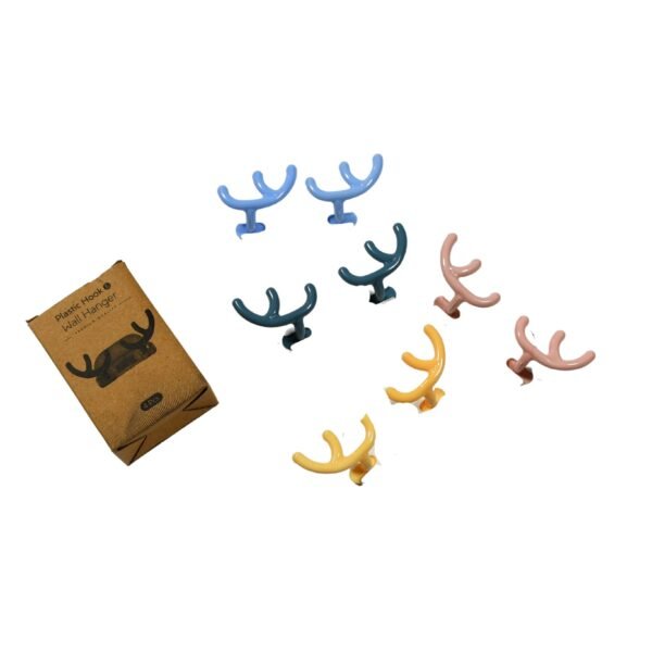 4725 Plastic Wall Hanger Hook Wall Adhesive Hook Premium Quality Wall Hook (Pack Of 4pc)