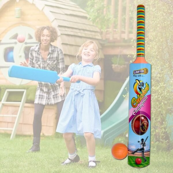8001 Plastic Cricket Bat and Ball Toy for Kids