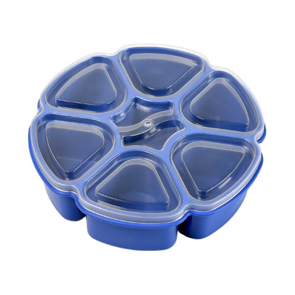 7185 Unique Design Multipurpose Masala / Spice Box Container Spice Box For Kitchen , Masala Container , ( Plastic 7 Section )