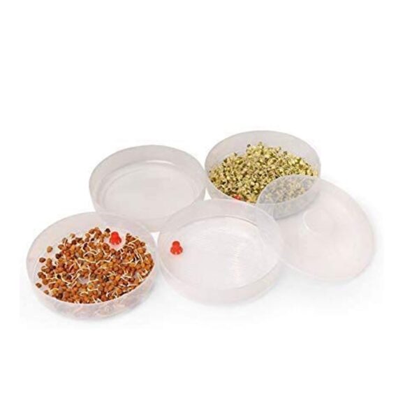 0070 Plastic 4 Compartment Sprout Maker, White Your Brand