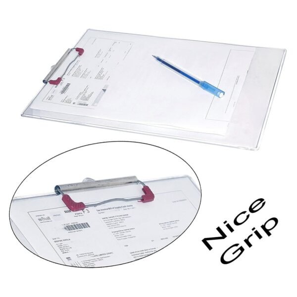 4080 Transparent Premium Exam Pad Best for Students in All Exams Unbreakable Flexible Board with a Centimeter Measuring Side Pad For School & Exam Use