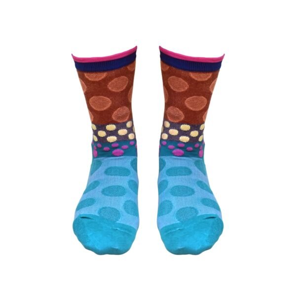 7302 Ladies Printed Socks Breathable Thickened Classic Simple Soft Skin Friendly (Moq :-3), Moja