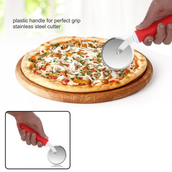 8707 Ganesh PIZZA / PASTRY CUTTER Wheel Pizza Cutter  (Stainless Steel)