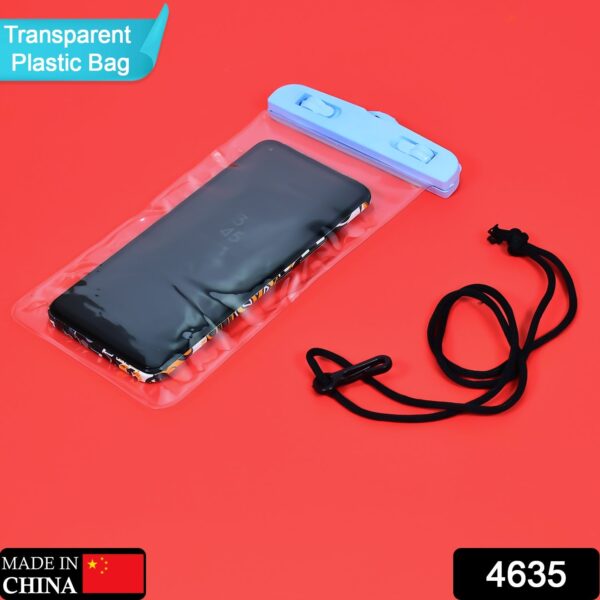 4635 Mobile Waterproof Sealed Transparent Plastic Bag/Pouch Cover for All Mobile Phones