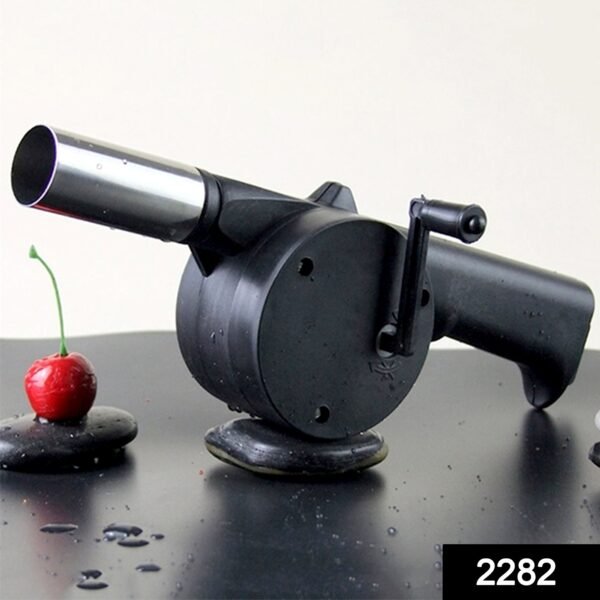 2282 Portable Hand Crank Air Blower Fan for Charcoal Grill BBQ