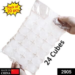2905 Disposable Ice Cube Bags, Stackable Easy Release Ice Cube Mold Trays Self-Seal Freezing Maker, Cold Ice Pack Cooler Bag for Cocktail Food Wine
