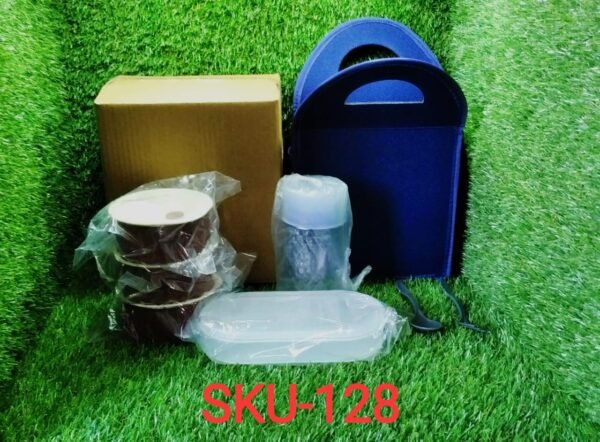 0128 Steel Lunch Box Set (5 pcs, Black) Sky-Angle