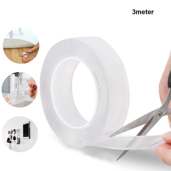 0882 Double Sided Nano Adhesive Tape, 3 meter Washable Traceless Nano Gel Tape, Multipurpose