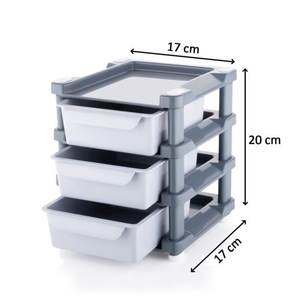 4767 Mini 3 Layer Drawer Used for storing makeup equipments and kits used by womens and ladies.