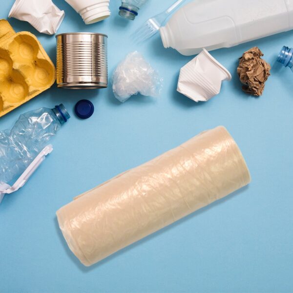 9254 1Roll Cream Garbage Bags/Dustbin Bags/Trash Bags