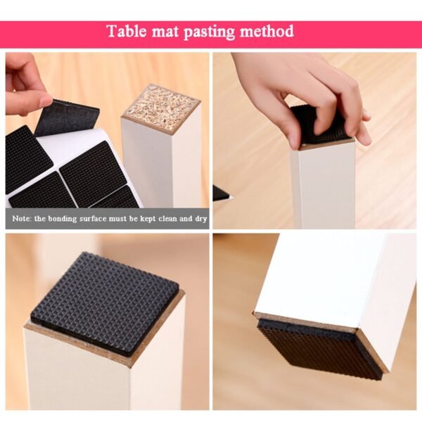 9066 28 pc Rubber furniture Pads Self Sticking Non Slip Furniture Noise Insulation Pads