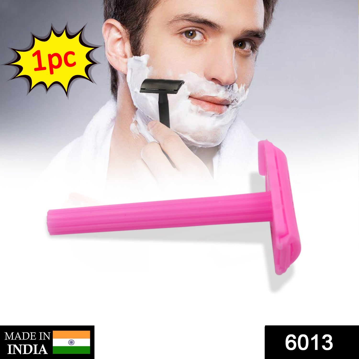 6013_e43927e1-b708-44a6-a8c4-8ce0561634bc 6013 Shaving Razor For Men Plastic Grip Handle