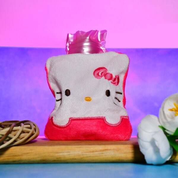 6520 Pink Hello Kitty small Hot Water Bag with Cover for Pain Relief, Neck, Shoulder Pain and Hand, Feet Warmer, Menstrual Cramps.