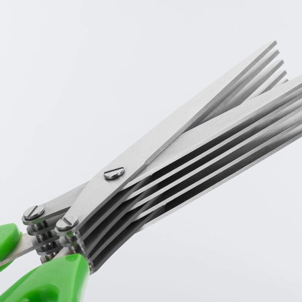 1563 Multifunction Vegetable Stainless Steel Herbs Scissor with 5 Blades