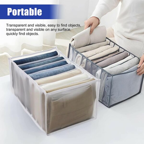 4069 Clothes Organizer +7 Grid, Drawer Wardrobe Clothes Organizer, Jeans Closet Cabinet Organizers, Portable Foldable Storage Containers