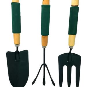 1505 Gardening Tool Wood Handle Cultivator Trowel Forks Tool Set (3 pack)