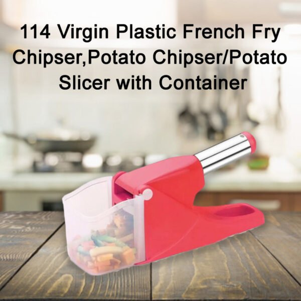 0114 Virgin Plastic French Fry Chipser, Potato Chipser/Potato Slicer with Container