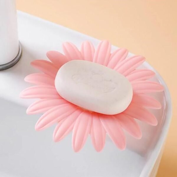 4684 Flower Shape Portable Soap Dish Holder Soap Case ( 3 Pc )