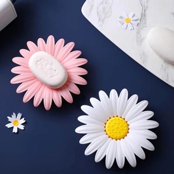 4684 Flower Shape Portable Soap Dish Holder Soap Case ( 3 Pc )