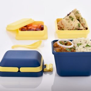 2144 Airtight Lunch Box with Handle & Push Lock, Bento Lunch Box