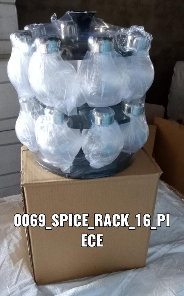 0069 Multipurpose Revolving Plastic Spice Rack Set (16pcs)