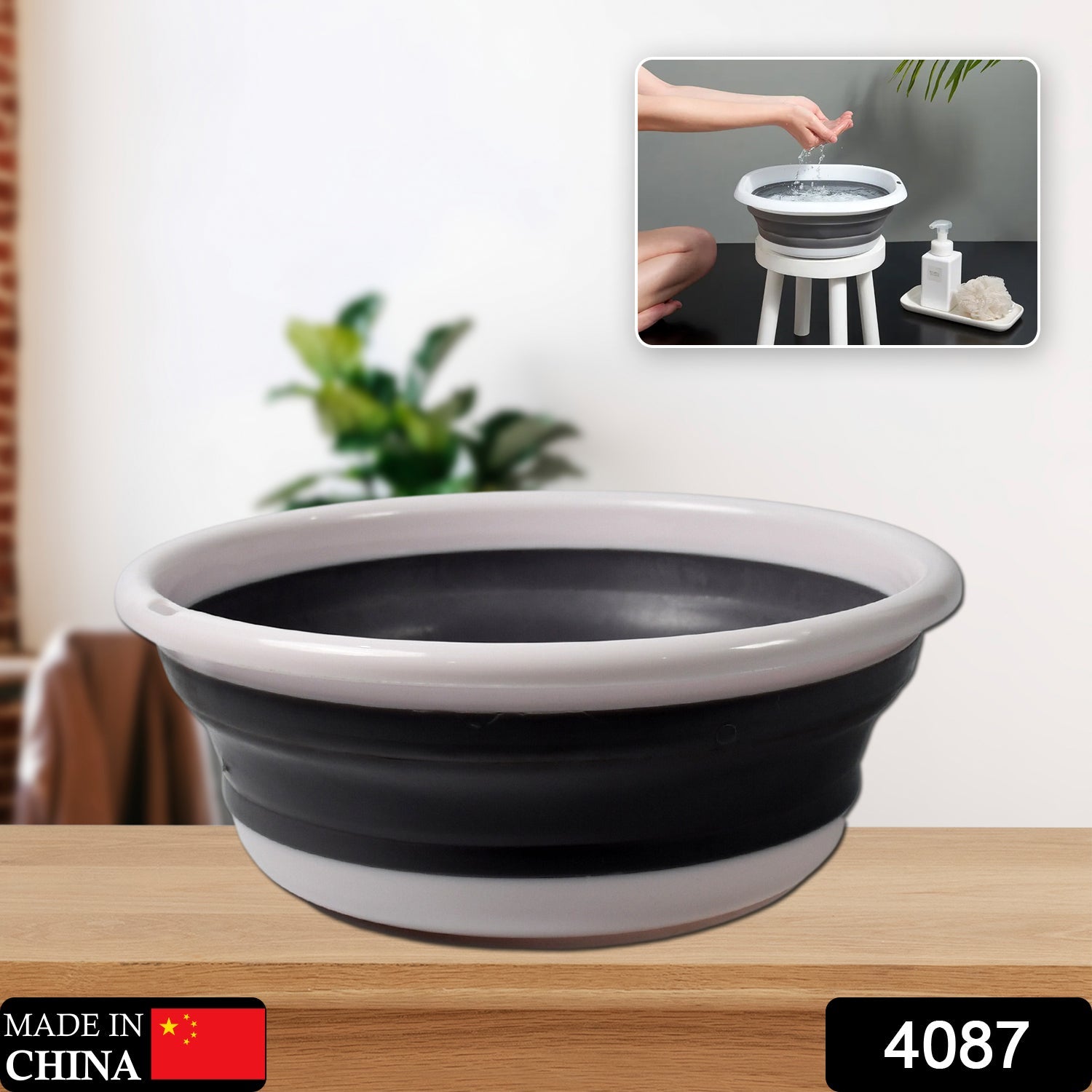 01_6c555275-46f4-4d79-a1dc-e745c7c952cb 4087 Portable Folding Basin, Lightweight Wash Basin Folding Water Basin for Travel Washing Clothes Vegetables DeoDap